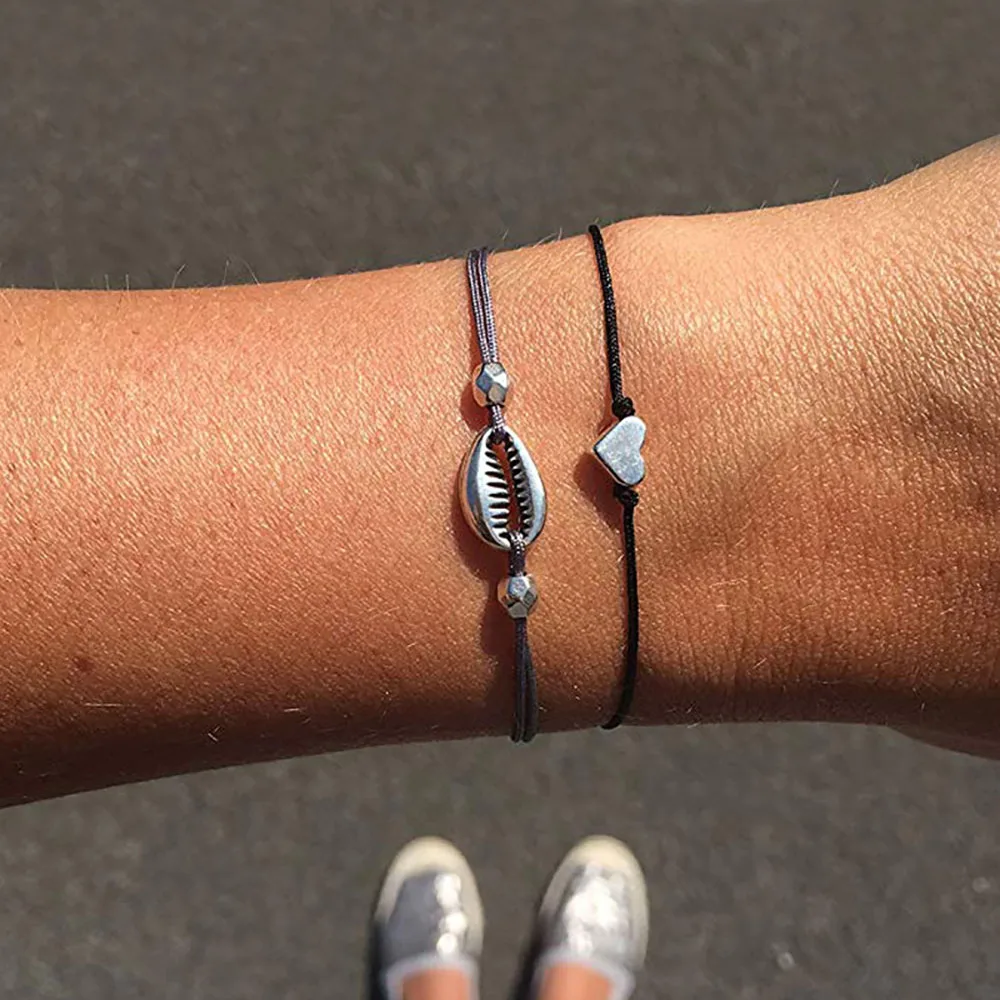 Vienkim Fashion Silver Color Shell Love & Bracelet Adjustable Charm Multilayer Bracelets Bangles Pulseras Mujer Jewelry Party
Vienkim Fashion Silver Color Shell Love & Bracelet Adjustable Charm Multilayer Bracelets Bangles Pulseras Mujer Jewelry Party