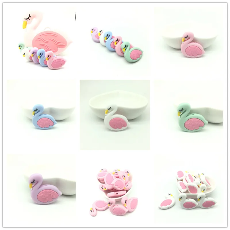 100 PCS Flamingo Silicone Animal Beads Baby Teething Making Food Grade Silicone Chew Teethers Pendants Cartoon Toys Accessories
100 PCS Flamingo Silicone Animal Beads Baby Teething Making Food Grade Silicone Chew Teethers Pendants Cartoon Toys Accessories