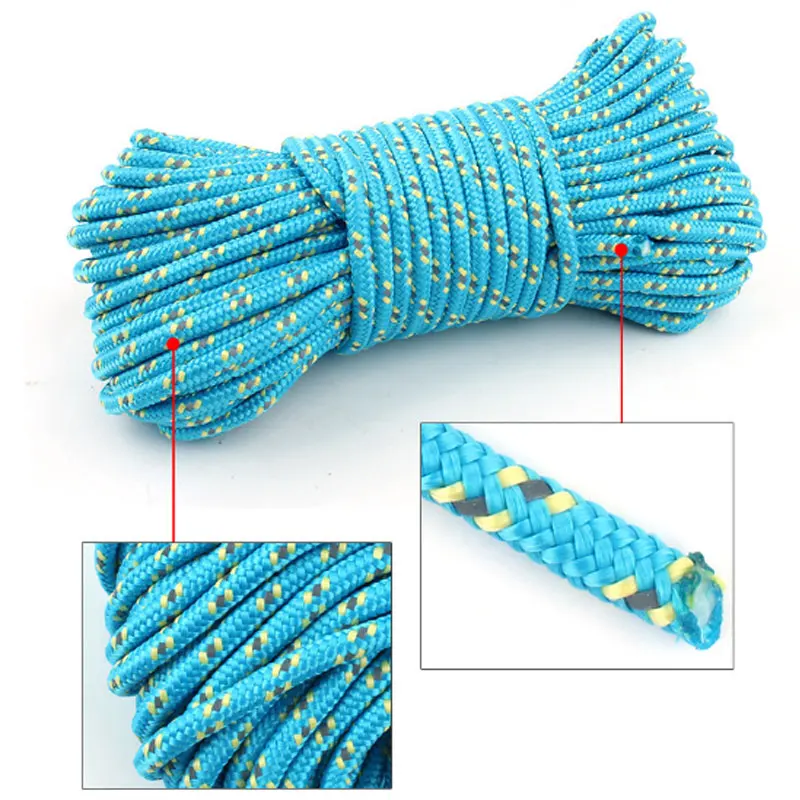 20m Multifunction Tent Rope Reflective At Night Tent Accessories Outdoor Sports Camping Hiking 5mm Durable Polypropylene Rope
20m Multifunction Tent Rope Reflective At Night Tent Accessories Outdoor Sports Camping Hiking 5mm Durable Polypropylene Rope