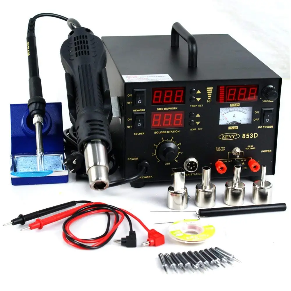 F2C 853d SMD DC Power Supply Hot Air Iron Gun Rework Soldering Station (mode #8)
F2C 853d SMD DC Power Supply Hot Air Iron Gun Rework Soldering Station (mode #8)