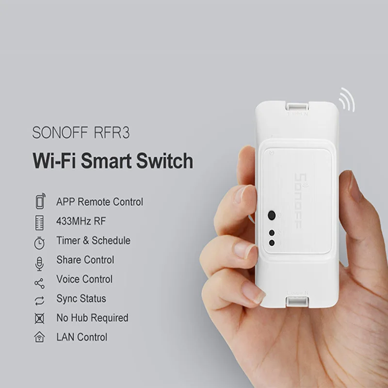 SONOFF RFR3 DIY wifi remote smart RF control switch Home Assistant Smart Home Automation Module DIY Timer work with Alexa/Google
SONOFF RFR3 DIY wifi remote smart RF control switch Home Assistant Smart Home Automation Module DIY Timer work with Alexa/Google
