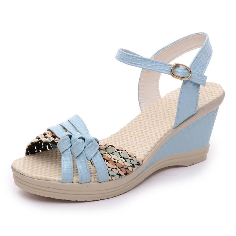 Platform Wedge Women Summer Sandals Ankle Buckle Strap Color Cross Band Knot Ladies Peep Toe Fashion Elegant Casual Female Shoes
Platform Wedge Women Summer Sandals Ankle Buckle Strap Color Cross Band Knot Ladies Peep Toe Fashion Elegant Casual Female Shoes