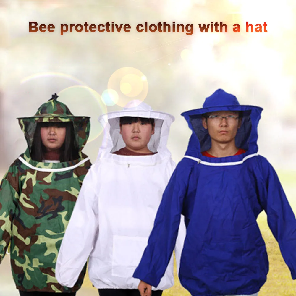 Beekeeping Jacket Smock Protective Protector Bee Keeping Hat Sleeve Breathable Equipment LAD-sale