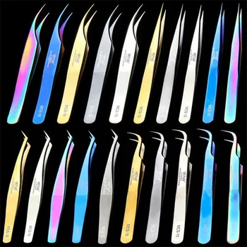 

VETUS Stainless Steel Eyebrow Tweezer False Eyelash Extension Tools Auxiliary Repair Hyperfine High Precision Anti Acid Tweezers