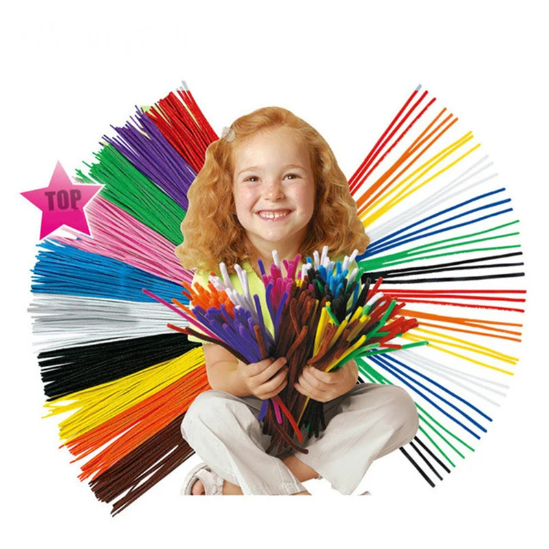 100pcs/Lot 30cm Mix Color Chenille Stems Handmade Children Craft Material kids Creativity Supplies Toys DIY Pipe Cleaner 5mm Dia
100pcs/Lot 30cm Mix Color Chenille Stems Handmade Children Craft Material kids Creativity Supplies Toys DIY Pipe Cleaner 5mm Dia
