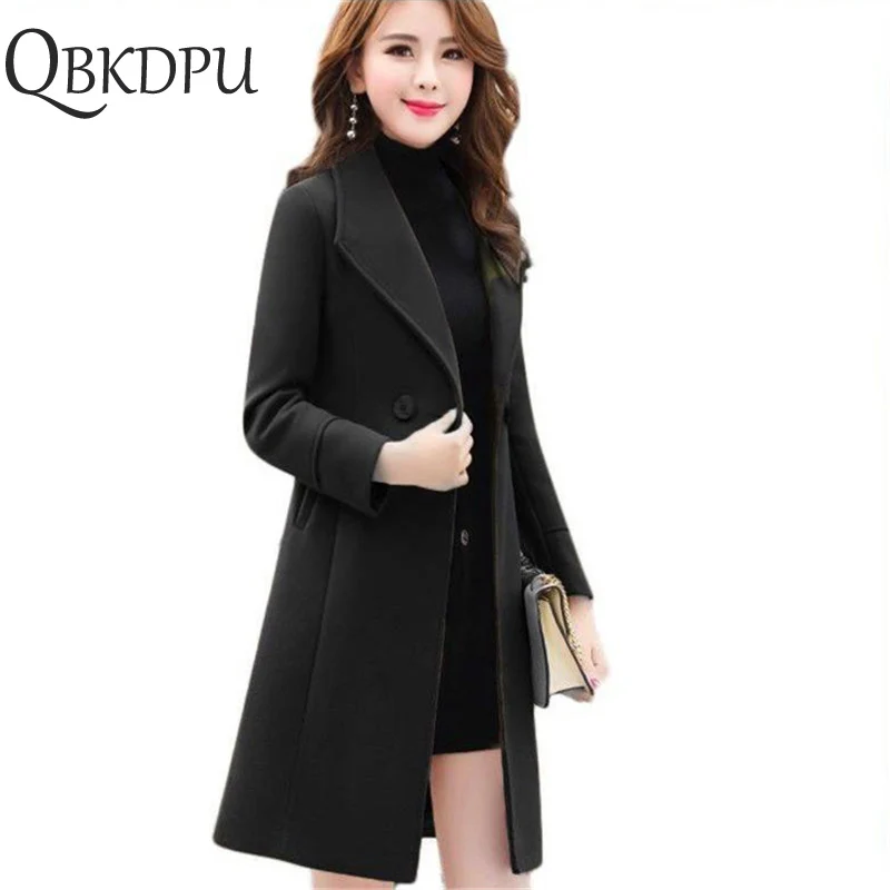 Women's Winter Warm Wool Coats Long Tops Elegant slim coat Office lady Jackets Plus size Coat Female Blends Woolens Overcoat
Women's Winter Warm Wool Coats Long Tops Elegant slim coat Office lady Jackets Plus size Coat Female Blends Woolens Overcoat