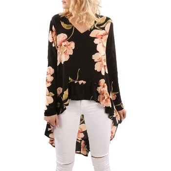 New 2017 Autumn Summer Women Floral Long Sleeve Blouse Ladies Chiffon Loose Casual Irregularity Loose Tops
New 2017 Autumn Summer Women Floral Long Sleeve Blouse Ladies Chiffon Loose Casual Irregularity Loose Tops
