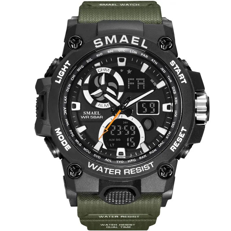 Фото SMAEL Fashion Brand Sport Men Watch Mens Military Army Digital Watches Male S Shock Waterproof Wristwatches Relogio Masculino | Наручные