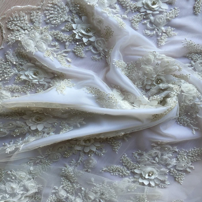 1/5yards New fashionable heavy beaded French Lace Fabric with high quality 3D flower onTulle embroidery bridal dress Lace Fabric
1/5yards New fashionable heavy beaded French Lace Fabric with high quality 3D flower onTulle embroidery bridal dress Lace Fabric