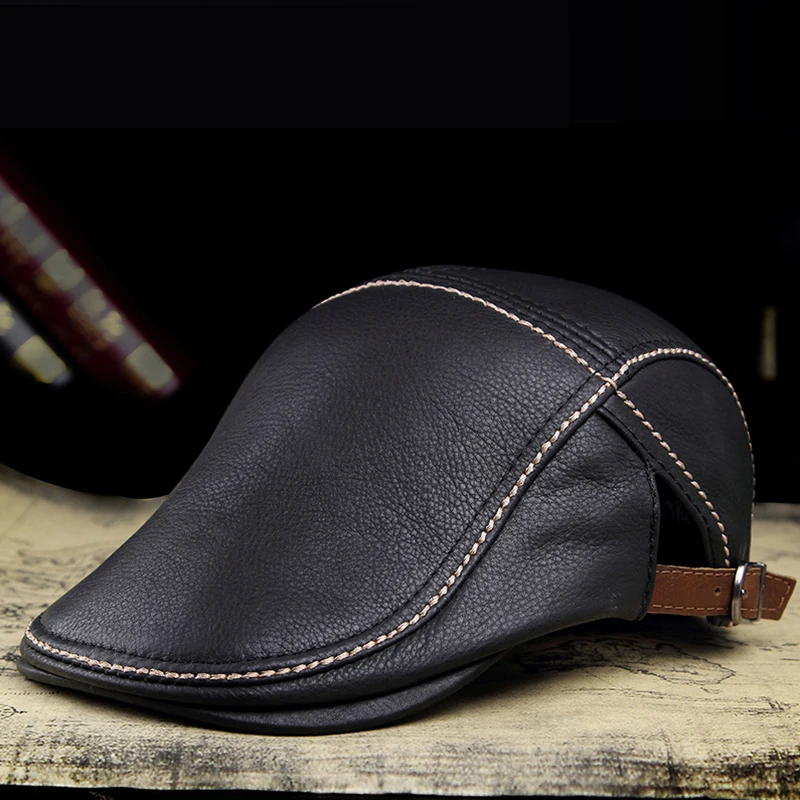 RY0301 2019 Spring Man Brand Genuine Leather Beret Hats Male Fashion Forward Caps Duckbill Adjustale Casquette Boina Trucker Cap
RY0301 2019 Spring Man Brand Genuine Leather Beret Hats Male Fashion Forward Caps Duckbill Adjustale Casquette Boina Trucker Cap