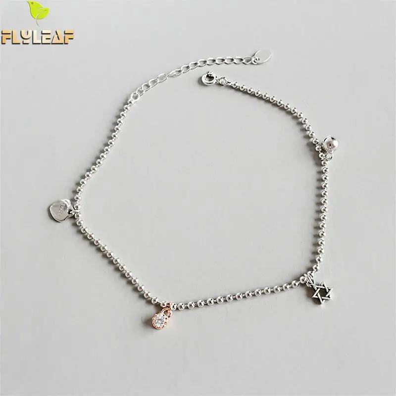 Flyleaf 925 Sterling Silver Hexagram Heart-shaped Anklets For Women Simple Zircon Bell Ankle Leg Fine Jewelry Enkelbandje
Flyleaf 925 Sterling Silver Hexagram Heart-shaped Anklets For Women Simple Zircon Bell Ankle Leg Fine Jewelry Enkelbandje