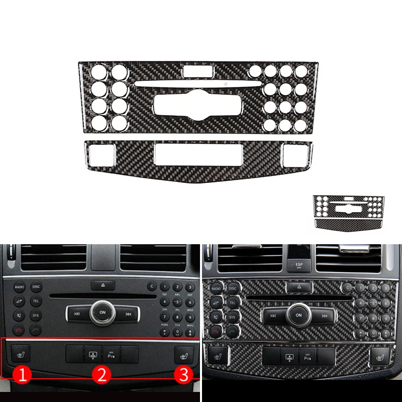 Рамка для навигационной панели Mercedes Benz C Class W204 C180 C200 C260 2007 2008 2009 2010|Лепнина