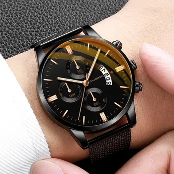 Men's watch Stainless Steel Case Leather Band Quartz Analog Wrist Watch, sports watch for man
Men's watch Stainless Steel Case Leather Band Quartz Analog Wrist Watch, sports watch for man