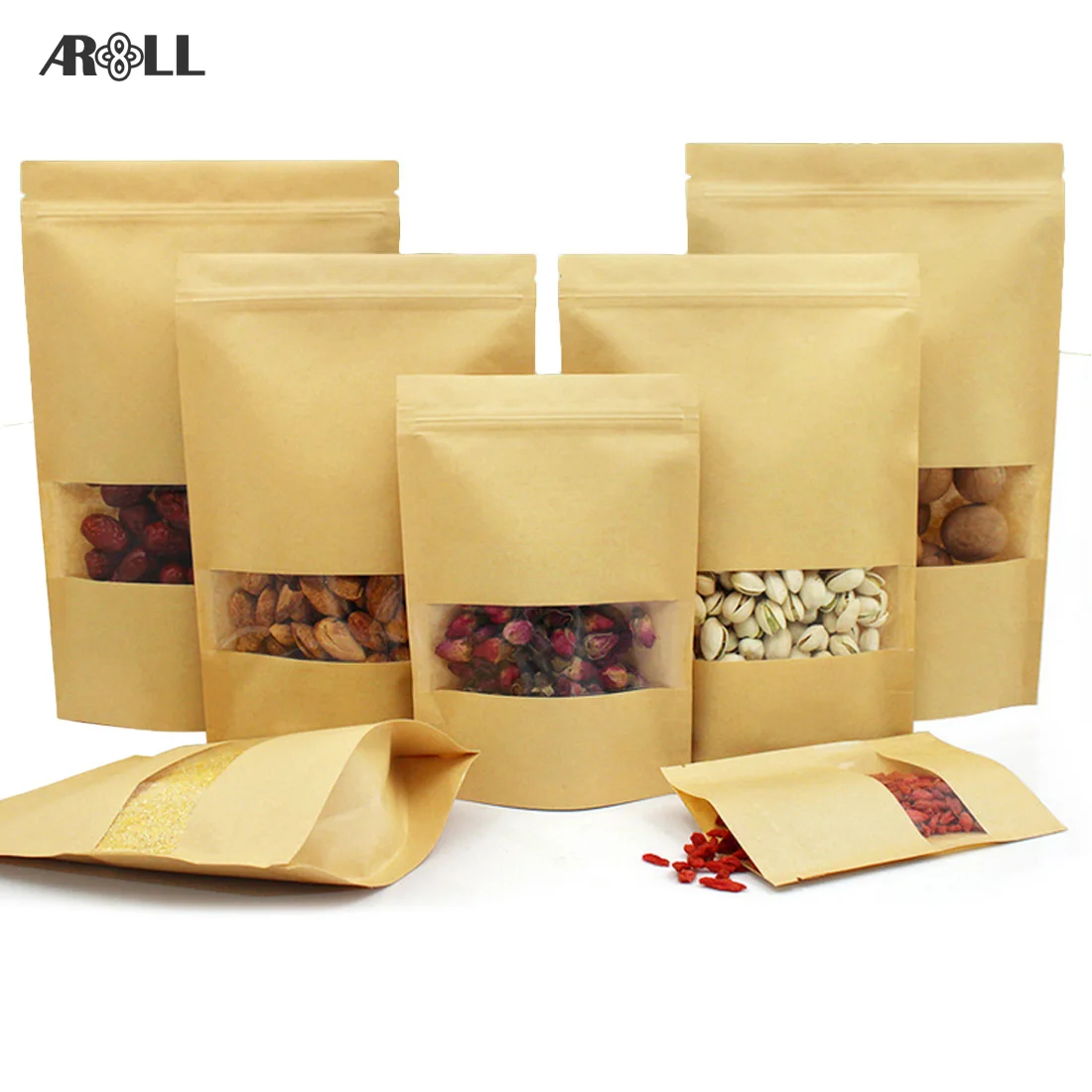 20/50pcs Brown Zip Lock Kraft Paper Bag with Window Kraft Stand Up Pouch Bags Heat Resealable Zipper Bag Food Storage
20/50pcs Brown Zip Lock Kraft Paper Bag with Window Kraft Stand Up Pouch Bags Heat Resealable Zipper Bag Food Storage