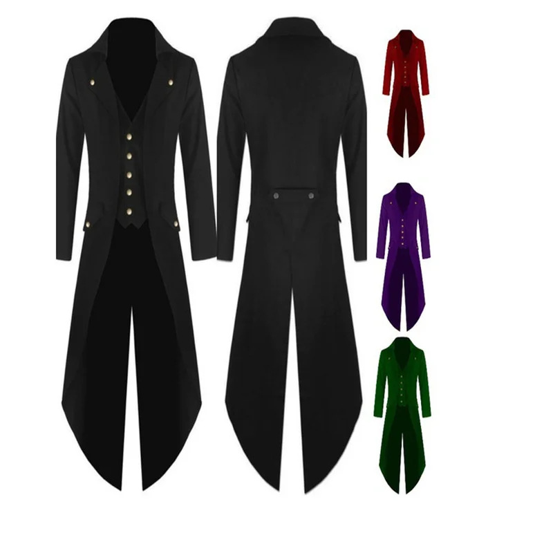 2019 New Men's Fashion Coat Trench Coat Punk Gothic Jacket Men Trench Coat Steampunk Jacket Windbreaker Vintage Men
2019 New Men's Fashion Coat Trench Coat Punk Gothic Jacket Men Trench Coat Steampunk Jacket Windbreaker Vintage Men