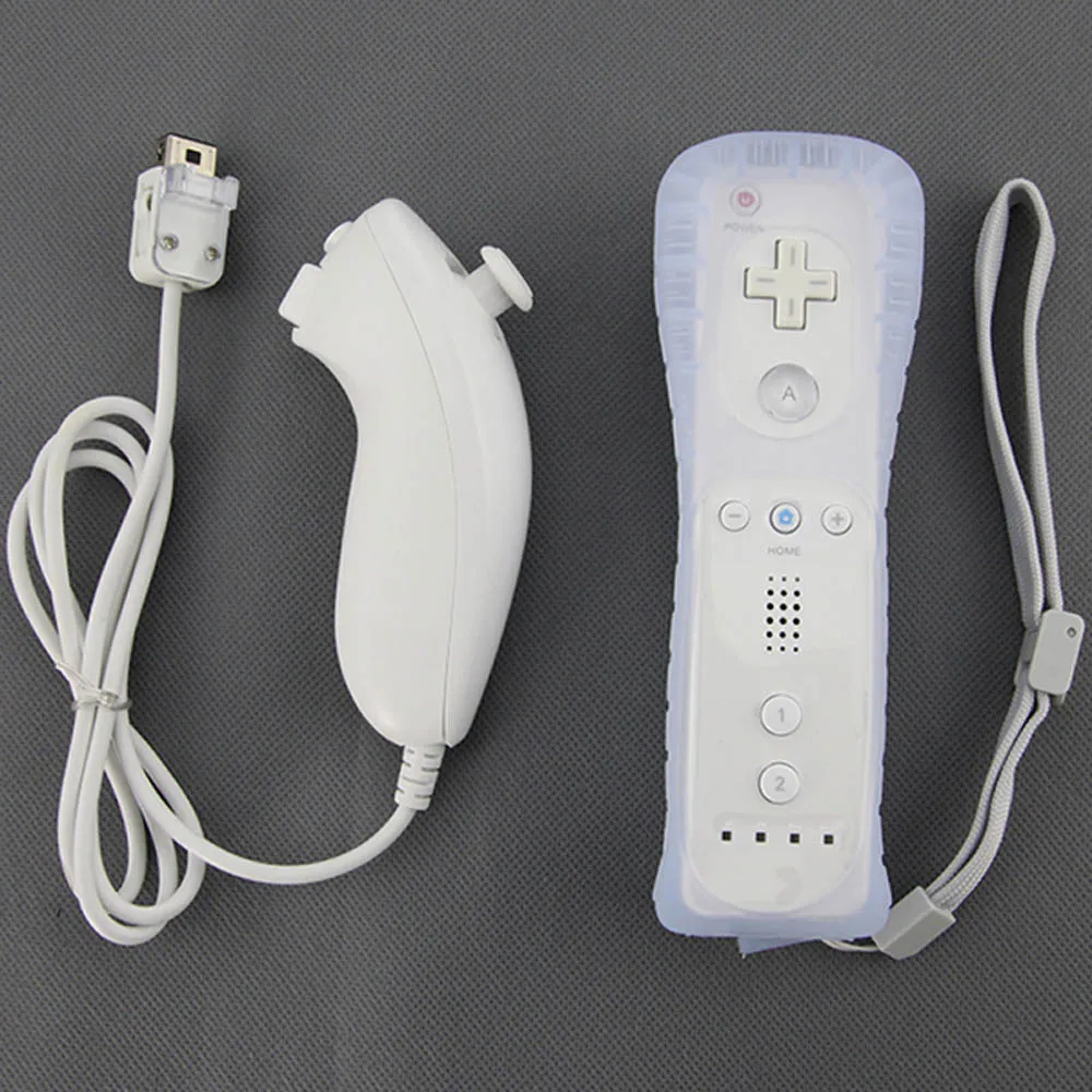 ViGRANDFree shpping 1Set Game Motion Plus Remote Nunchuck Controller Wireless Gaming Nunchuk Controllers with Silicon Case Strap
ViGRANDFree shpping 1Set Game Motion Plus Remote Nunchuck Controller Wireless Gaming Nunchuk Controllers with Silicon Case Strap