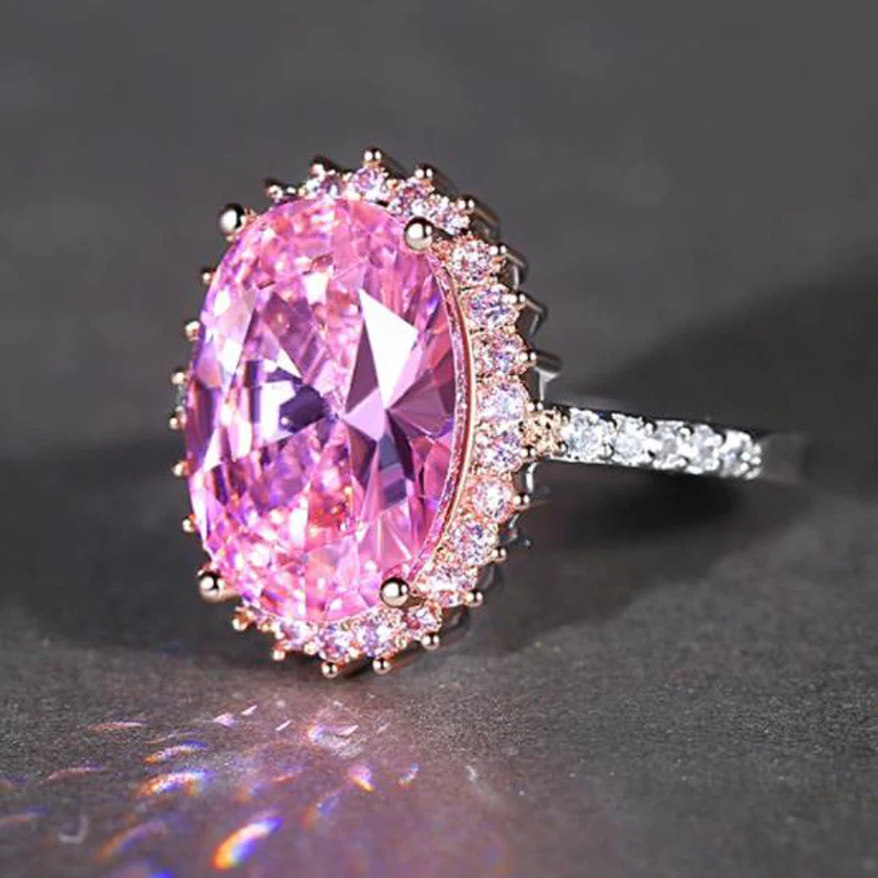 Top Quality Silver color Finger Rings Shining Big Oval Pink Yellow CZ Crystal Propose Wedding Anniversary Women Gift Jewelry 
Top Quality Silver color Finger Rings Shining Big Oval Pink Yellow CZ Crystal Propose Wedding Anniversary Women Gift Jewelry