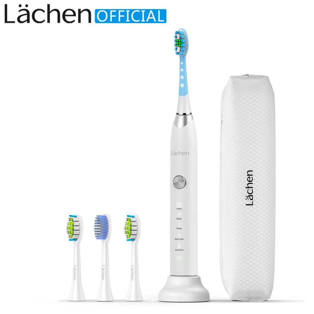 Lachen T7B Sonic Whitening Electric Toothbrush Sonic toothbrush with 4 brush heads and timer 5 modes USB charging
Lachen T7B Sonic Whitening Electric Toothbrush Sonic toothbrush with 4 brush heads and timer 5 modes USB charging