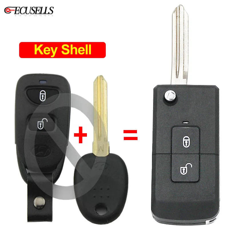 Folding Flip 2 Button Remote Smart Car Key Shell Case Housing Cover Fob For Hyundai Santa Fe with Battery Holder and Uncut Blade
Folding Flip 2 Button Remote Smart Car Key Shell Case Housing Cover Fob For Hyundai Santa Fe with Battery Holder and Uncut Blade