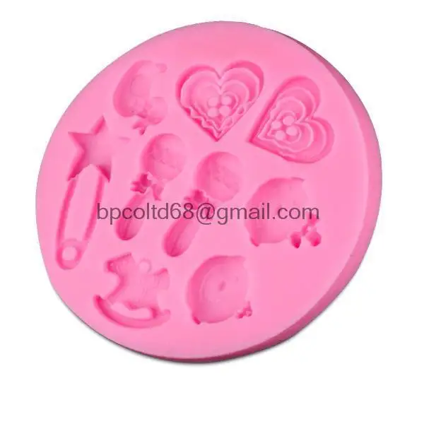 Image MIN ORDER AMOUNT $10.0  Silicone Kitchen Tools  DIY 3D cartoon characters bulk love pentagram pattern fondant mold