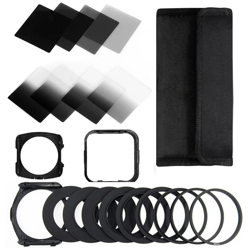 Zomei 21 in 1 Gradient Neutral Density Gradual ND Filter Kit for Cokin P Series Set+Filter Holder+Hood+Adapter Rings
Zomei 21 in 1 Gradient Neutral Density Gradual ND Filter Kit for Cokin P Series Set+Filter Holder+Hood+Adapter Rings