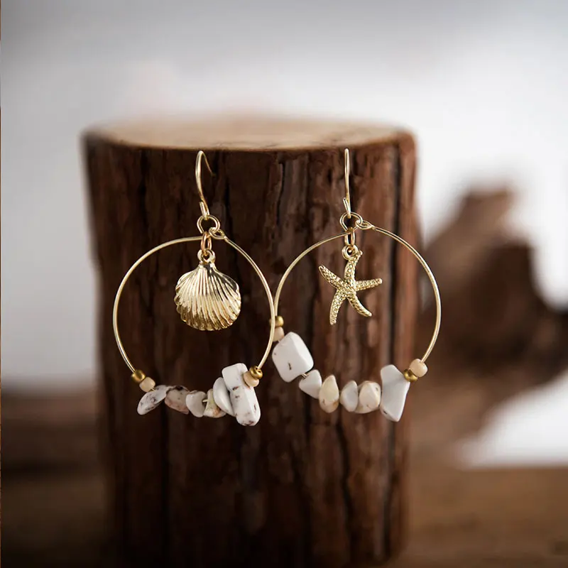 Asymmetric Personality Trendy Shell Earrings Ear Hook Crystal Starfish Earring Women Accessory Lady Dangle Earrings 2019
Asymmetric Personality Trendy Shell Earrings Ear Hook Crystal Starfish Earring Women Accessory Lady Dangle Earrings 2019