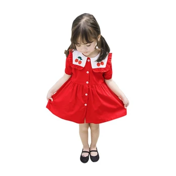 Summer Casual Baby Girls Fruit Cherry Pattern Short Sleeve Dress Cotton Kids Toddler Sundress Cute Kids Dress New
Summer Casual Baby Girls Fruit Cherry Pattern Short Sleeve Dress Cotton Kids Toddler Sundress Cute Kids Dress New