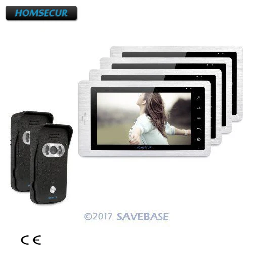 HOMSECUR 7" Hands-free Video Door Entry Phone Call System 2C4M with Black Camera 
HOMSECUR 7" Hands-free Video Door Entry Phone Call System 2C4M with Black Camera