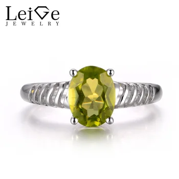 LeiGe Jewelry Natural Peridot Gemstone Oval Cut Prong Anniversary Rings Wedding Bands For Woman August Birthstone 925 Silver
LeiGe Jewelry Natural Peridot Gemstone Oval Cut Prong Anniversary Rings Wedding Bands For Woman August Birthstone 925 Silver