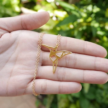 10pcs/lot Fashion Origami Hummingbird Necklace Geometric jewelry cute bird pendant necklace Animal lover gift
10pcs/lot Fashion Origami Hummingbird Necklace Geometric jewelry cute bird pendant necklace Animal lover gift