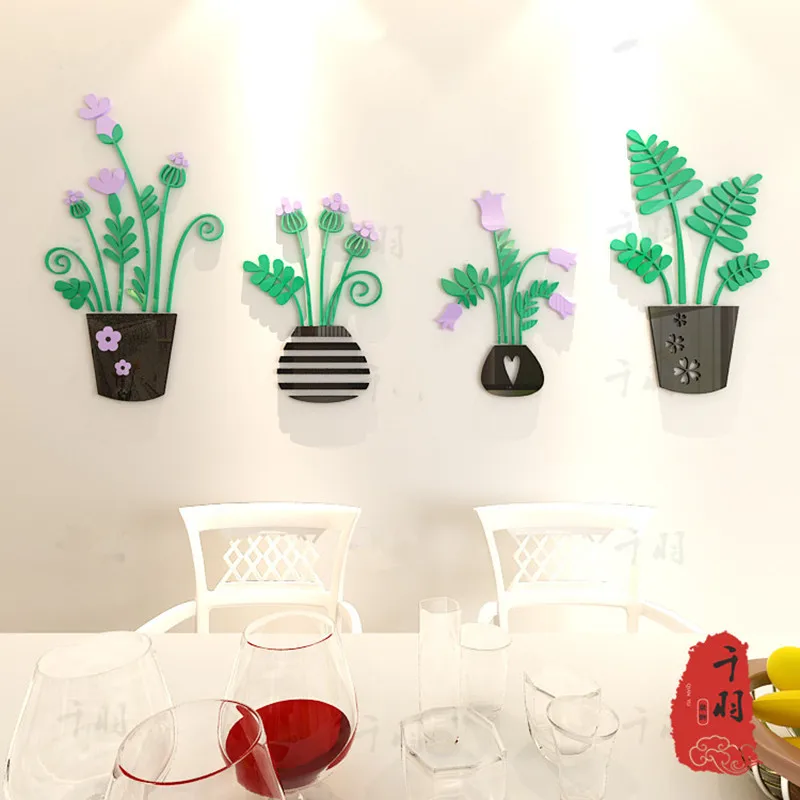Creative potted 3D three dimensional acrylic, crystal wall stickers, living room, dining room entrance, wall decoration
Creative potted 3D three dimensional acrylic, crystal wall stickers, living room, dining room entrance, wall decoration