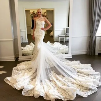 Luxury Vintage Mermaid Wedding Party Dresses Sexy Lace Royal Train Prom Gown Vestido de Noiva Robe de Mariage Custom
Luxury Vintage Mermaid Wedding Party Dresses Sexy Lace Royal Train Prom Gown Vestido de Noiva Robe de Mariage Custom