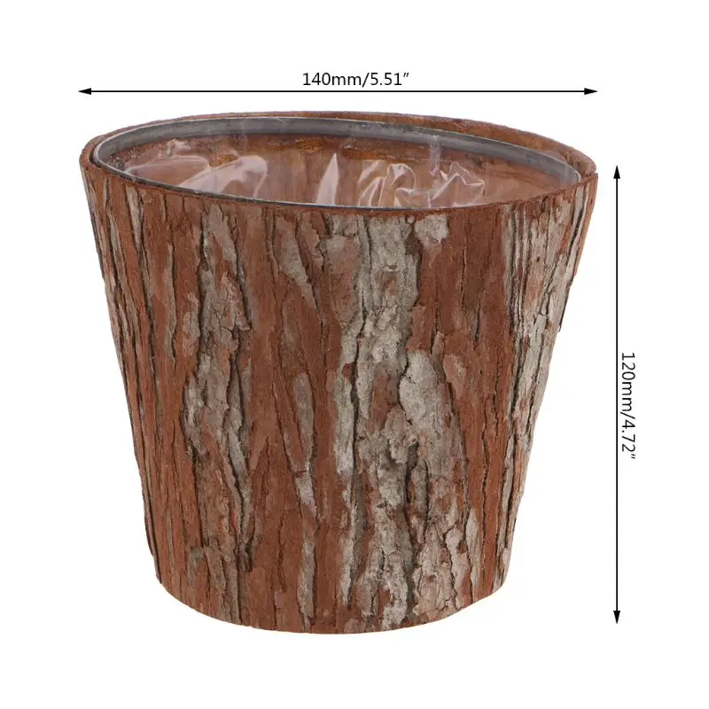 Vintage Wood Tree Bark Flower Pot Vase Wooden Succulent Planters Home Garden Table Decoration
Vintage Wood Tree Bark Flower Pot Vase Wooden Succulent Planters Home Garden Table Decoration