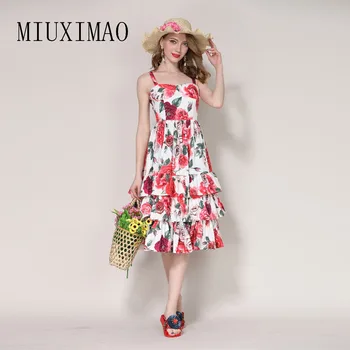 High Quality 2018 Spring Newest Casual Style Square Collar Sleeveless Cascading Ruffle Elegant Print Mid-Calf Dress Women
High Quality 2018 Spring Newest Casual Style Square Collar Sleeveless Cascading Ruffle Elegant Print Mid-Calf Dress Women