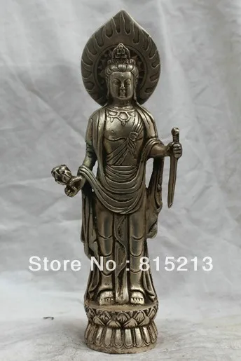 wang 00089 Chinese Tibet Tibetan Buddhism Silver Bronze statue Manjushri GuanYin Buddha
wang 00089 Chinese Tibet Tibetan Buddhism Silver Bronze statue Manjushri GuanYin Buddha