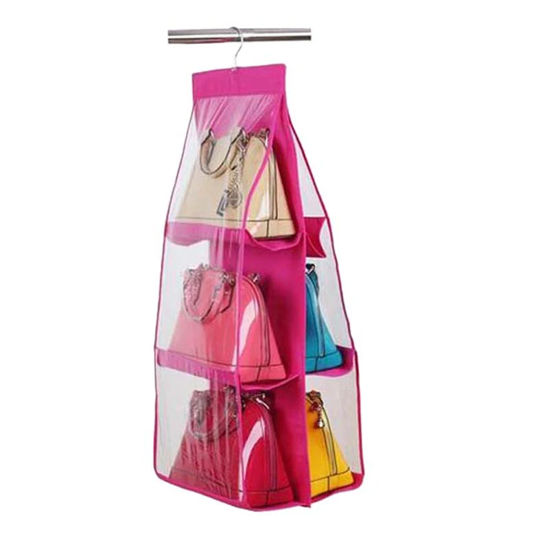 Storage Organizer Closet Rack Hangers For Bags Fashion Hanging Storage Bag High Quality 6 Girds Pockets Purse Handbag Tote Bag
Storage Organizer Closet Rack Hangers For Bags Fashion Hanging Storage Bag High Quality 6 Girds Pockets Purse Handbag Tote Bag