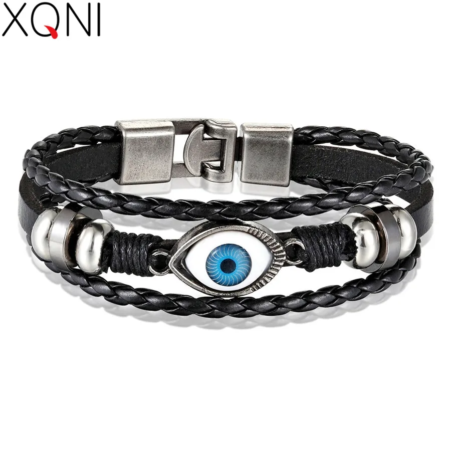 XQNI Multi-layers Neo-Gothic Pattern Evil Eye Design Leather Bracelet For Men Personality Jewelry Accessories Birthday Gift
XQNI Multi-layers Neo-Gothic Pattern Evil Eye Design Leather Bracelet For Men Personality Jewelry Accessories Birthday Gift