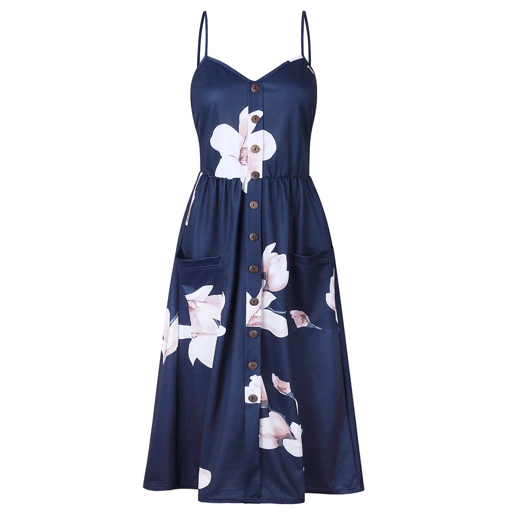 Anself Slim front buttons mid-calf dress women Cami sleeveless beach summer dress club female soft party floral sundress vestido
Anself Slim front buttons mid-calf dress women Cami sleeveless beach summer dress club female soft party floral sundress vestido
