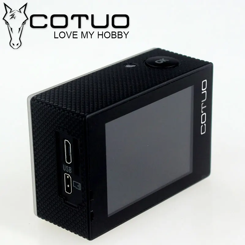Экшн камера COTUO CS60 4K 30fps Wi Fi 16 МП Ultra HD 170D 1080P 720P 120fps go 30 м водонепроницаемая pro 2 0