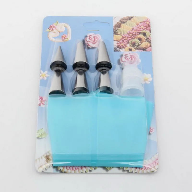 Useful Decorating Tip Set 6 PCS Sized Pastry Tube 1PC Dessert Decorator Bag 1PC Translator Christmas Cake Decorating Tools A202
Useful Decorating Tip Set 6 PCS Sized Pastry Tube 1PC Dessert Decorator Bag 1PC Translator Christmas Cake Decorating Tools A202