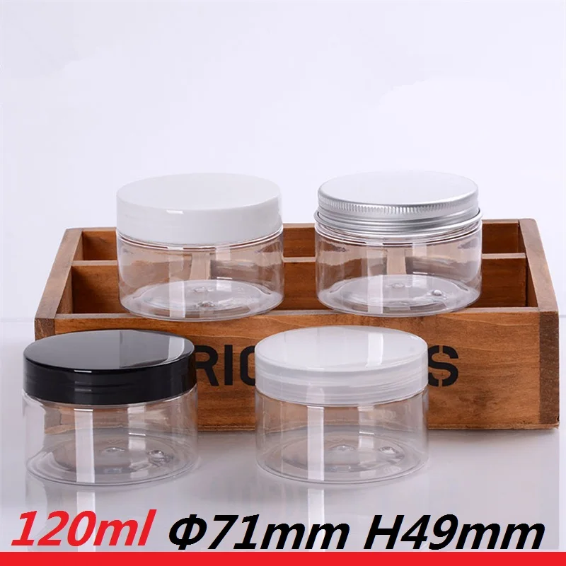 Cosmetic Container 120ml Cream Cans Transparent Bottle 120g PET Plastic Jar w/ black white natural lids 4oz beauty packaging pot
Cosmetic Container 120ml Cream Cans Transparent Bottle 120g PET Plastic Jar w/ black white natural lids 4oz beauty packaging pot
