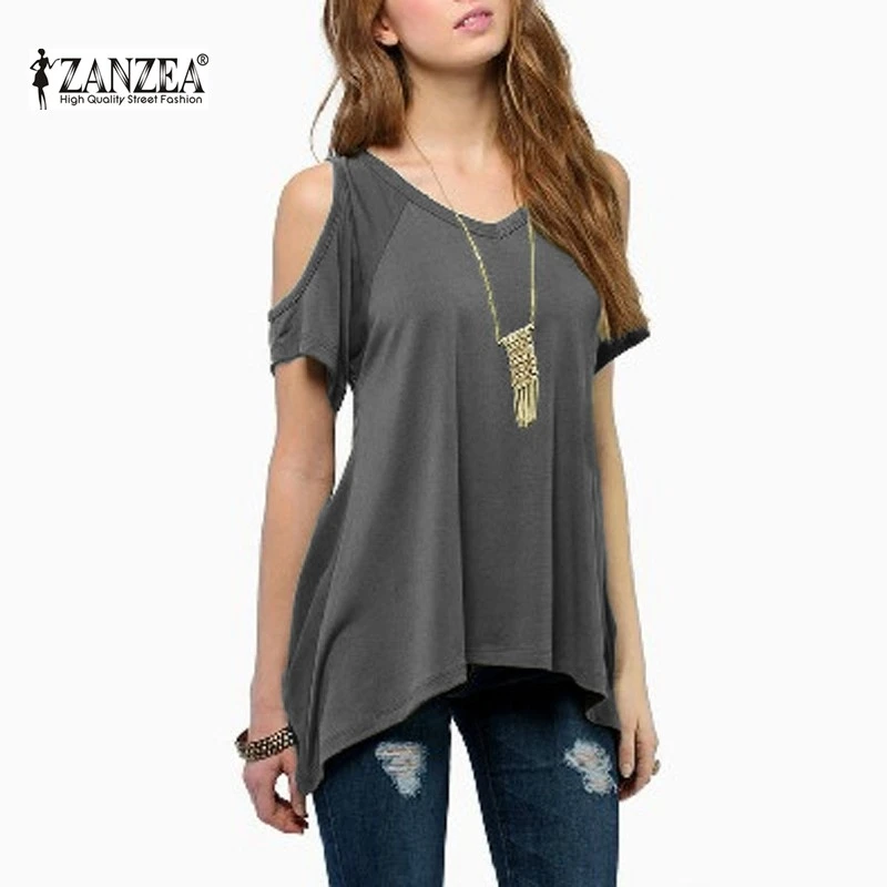 4 Colors ZANZEA Summer 2019 Women Off Shoulder Round Neck Short Sleeve Blouses Casual Loose Tops Off Shoulder Shirts Plus Size
4 Colors ZANZEA Summer 2019 Women Off Shoulder Round Neck Short Sleeve Blouses Casual Loose Tops Off Shoulder Shirts Plus Size