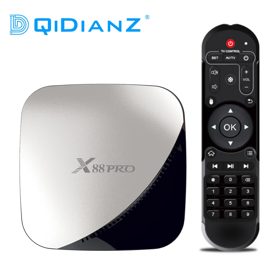 

Android 9.0 TV BOX x88 pro 4GB RAM 32GB Rockchip RK3318 Quad core 2.4&5G Dual Wifi H.265 4K Google Player x88pro with IR Remote