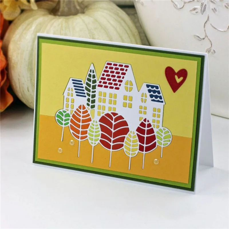 Forest Village House Tree Metal Dies Scrapbooking Metal Cutting Dies Craft Stamps die Cut Embossing Card Make Stencil Frame
Forest Village House Tree Metal Dies Scrapbooking Metal Cutting Dies Craft Stamps die Cut Embossing Card Make Stencil Frame