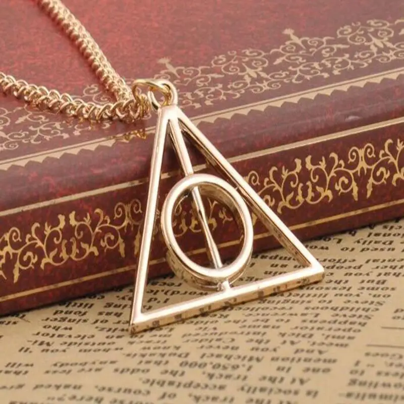 Popular Harry Potter Deathly Hallows Pendant Necklace Movie Trendy Jewelry Long Chain Triangle Necklace 3 Colors
Popular Harry Potter Deathly Hallows Pendant Necklace Movie Trendy Jewelry Long Chain Triangle Necklace 3 Colors