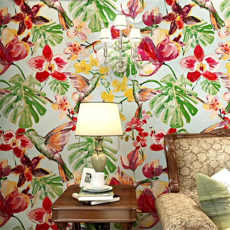wellyu American country flowers and birds wallpaper Southeast Asia style living room bedroom porch restaurant TV wallpapers обои
wellyu American country flowers and birds wallpaper Southeast Asia style living room bedroom porch restaurant TV wallpapers обои