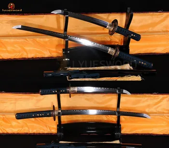LYUESWORD FULL TANG HIGH QUALITY HANDMADE T10 STEEL SHARP BLADE JAPANESE SAMURAI SWORD SET (WAKIZASHI + TANTO) BRASS TSUBA
LYUESWORD FULL TANG HIGH QUALITY HANDMADE T10 STEEL SHARP BLADE JAPANESE SAMURAI SWORD SET (WAKIZASHI + TANTO) BRASS TSUBA