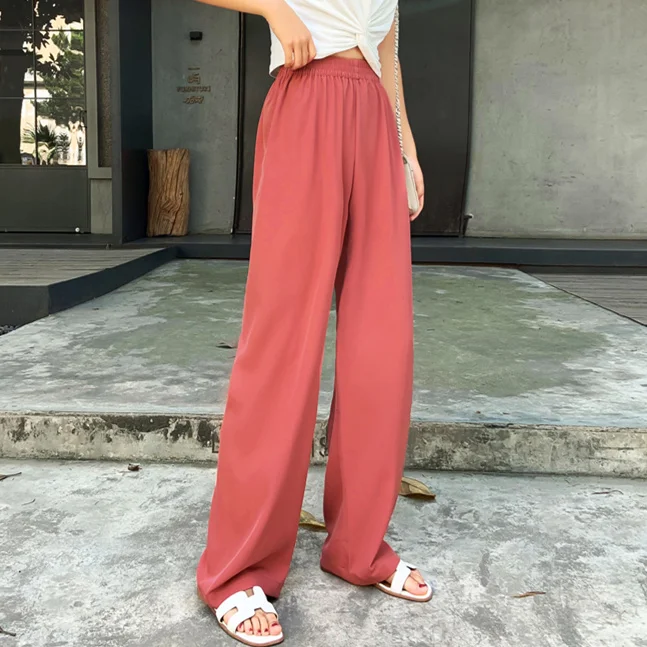 Women Chiffon Pants Summer 2019 Korean Style Casual Loose Elastic Waist Wide Leg Pants Pink Red Blue Black S-2XL B314
Women Chiffon Pants Summer 2019 Korean Style Casual Loose Elastic Waist Wide Leg Pants Pink Red Blue Black S-2XL B314