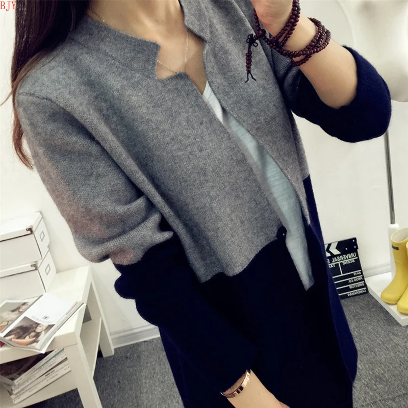 Autumn and winter cardigan fashion contrast color slim long women's casual warm windbreaker 2019 women's coat coat
Autumn and winter cardigan fashion contrast color slim long women's casual warm windbreaker 2019 women's coat coat
