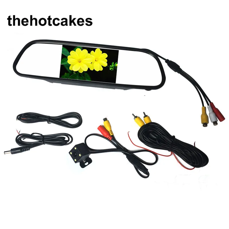

thehotcakes 5" Color HD TFT LCD Car Rearview Mirror Monitor 800*480 With Auto Rear View Camera Parking Monitor System